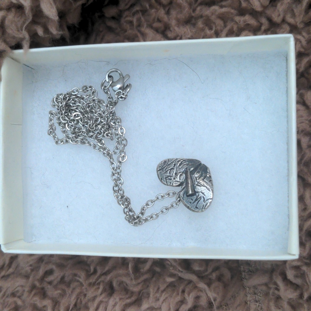 Handcrafted "Fractured Heart" Pendant and Chain 💕⚒️